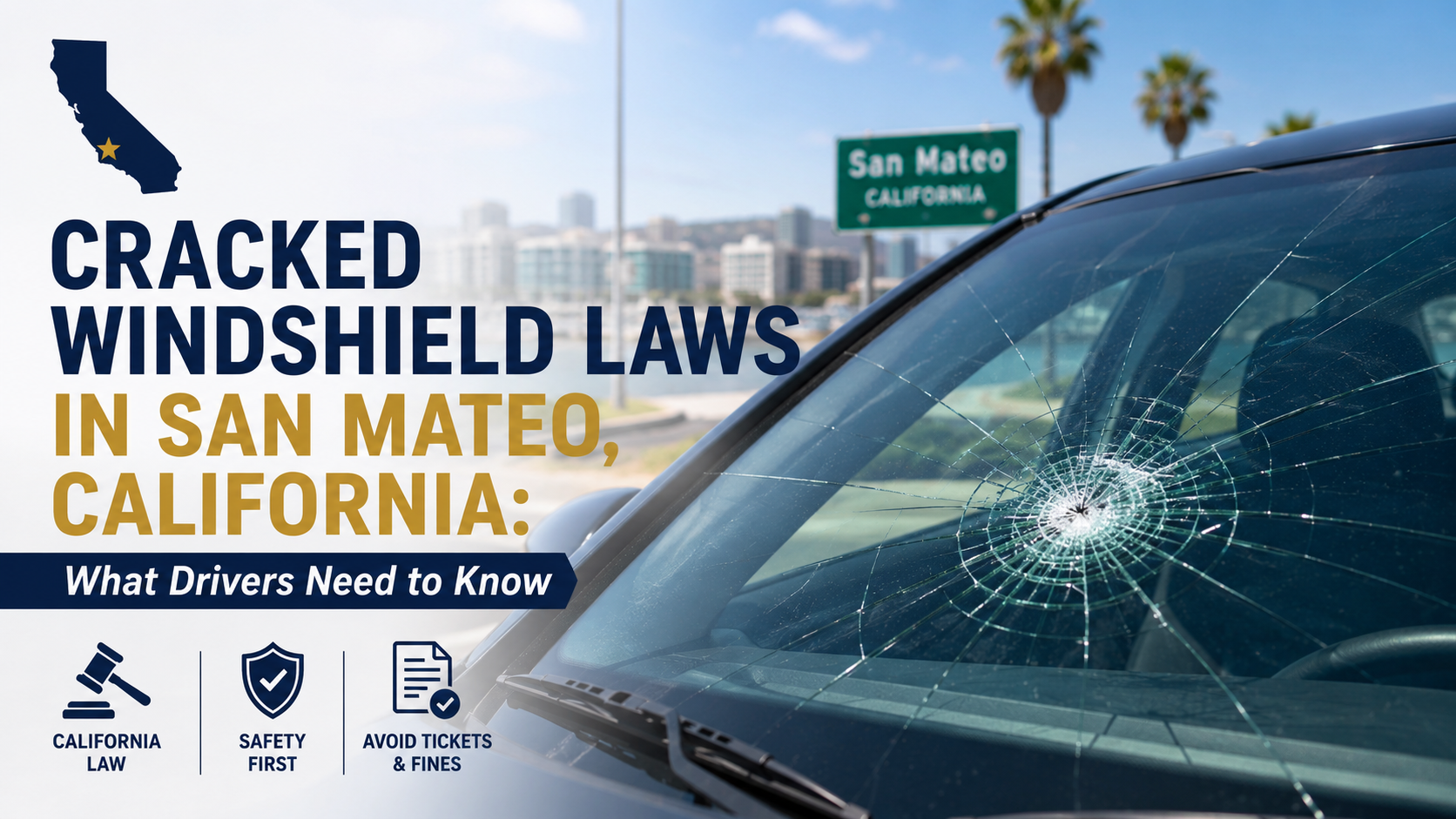 Cracked Windshield Laws in San Mateo, California: What Drivers Need to Know